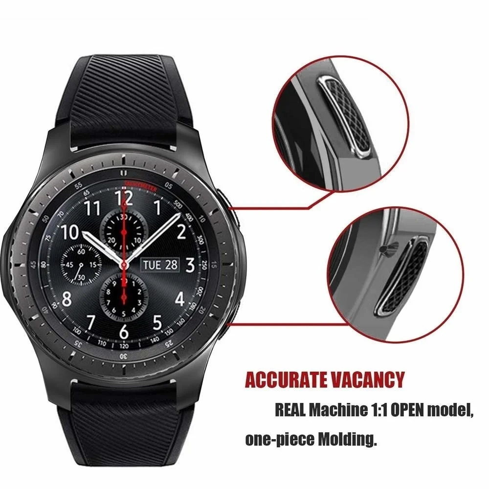 Gear S3 frontier для samsung Galaxy Watch, 46 мм, 42 м, ремешок, чехол, reloj, покрытие из мягкого ТПУ, все вокруг, защитный чехол, оболочка, рамка