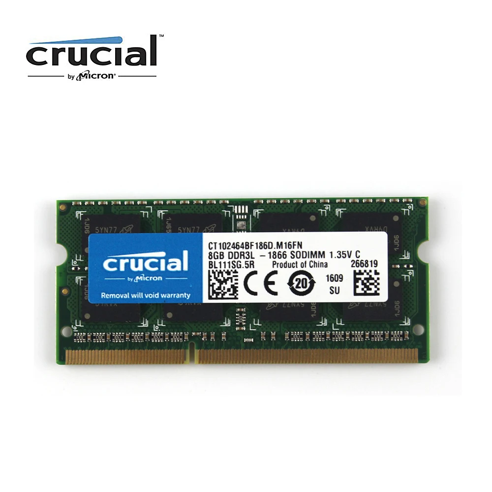 Оперативная память Crucial DDR3 8 ГБ 1866 МГц PC3L-14900 CL13 204pin 1 35 в SODIMM | Компьютеры и офис