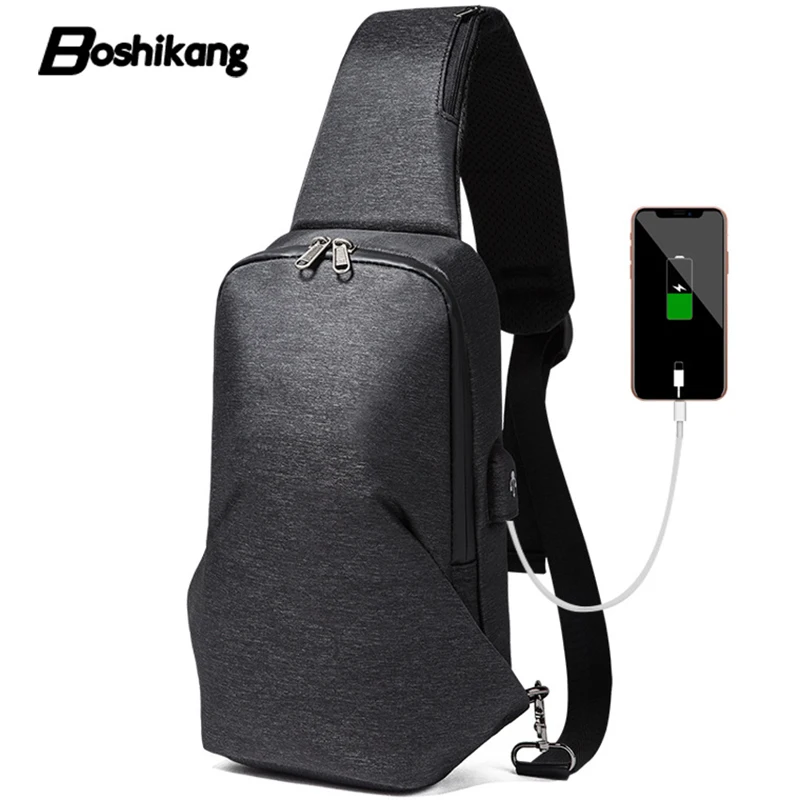 Boshikang 2019 роскошная брендовая нагрудная сумка USB сумка-мессенджер сумки через