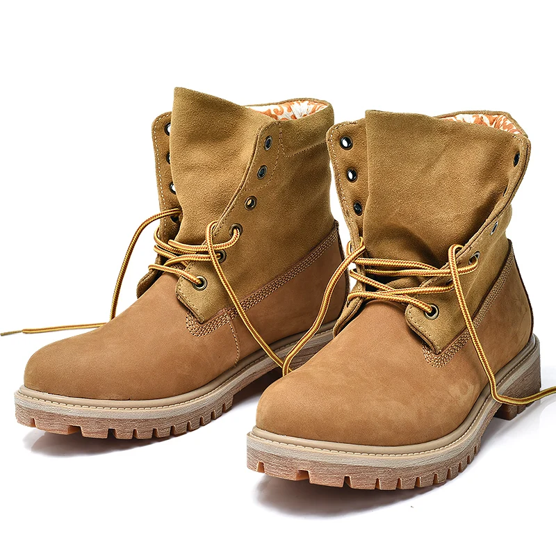 Botas Hombre &amp Mujer Fashion Genuine Leather Casual Shoes Men Boots High Top Lover Martin Motorcycle Autumn Winter | Обувь