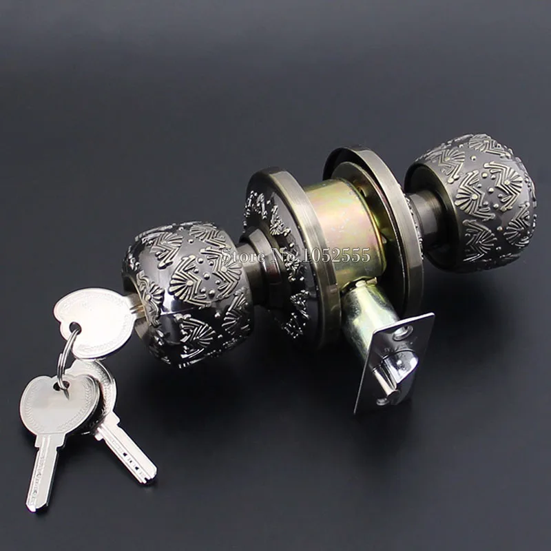 Высокое Качество Цинкового Сплава Вращения Круглые Дверные Ручки Замок Въездом