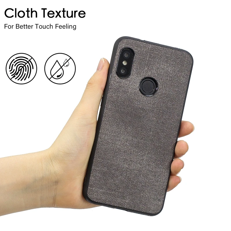 Роскошная джинсовая кожаная сумка из ткани для Xiaomi Redmi Note 6 Pro Чехол телефона