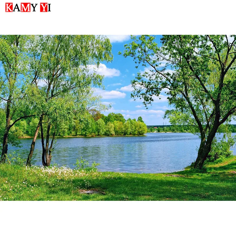 

KAMY YI Full Square/Round Drill 5D DIY Diamond Painting"Spring landscape"Mosaic Stitch Diamond Embroidery Home Decor Gift HYY
