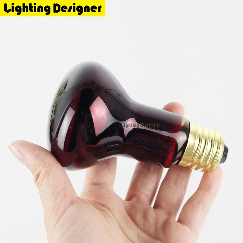 R63 40W 60W Red Heat Lamp Bulb Infrared Heating Spot Basking Reptiles Spotlight Helps Maintain Animal Warmth 220V | Лампы и освещение