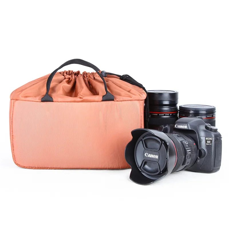 DSLR SLR камера вставка сумка камера Внутренний чехол сумка на шнурке мягкая Противоударная перегородка мягкая камера вставка делитель чехол
