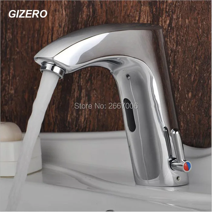 Смеситель GIZERO ZR8065 латунный хромированный кран для горячей и холодной воды с