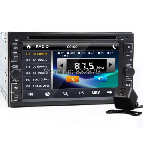 Бесплатный Камера Заднего Вида 2 Два Дин Автомобильный DVD GPS автомобиля Радио