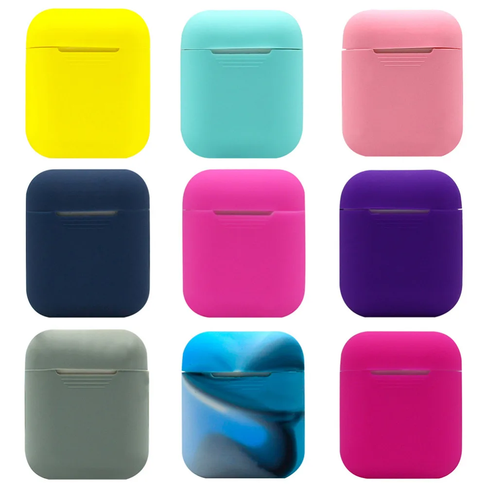 Мини Мягкий силиконовый чехол для Apple Airpods ударопрочный гарнитура AirPods s