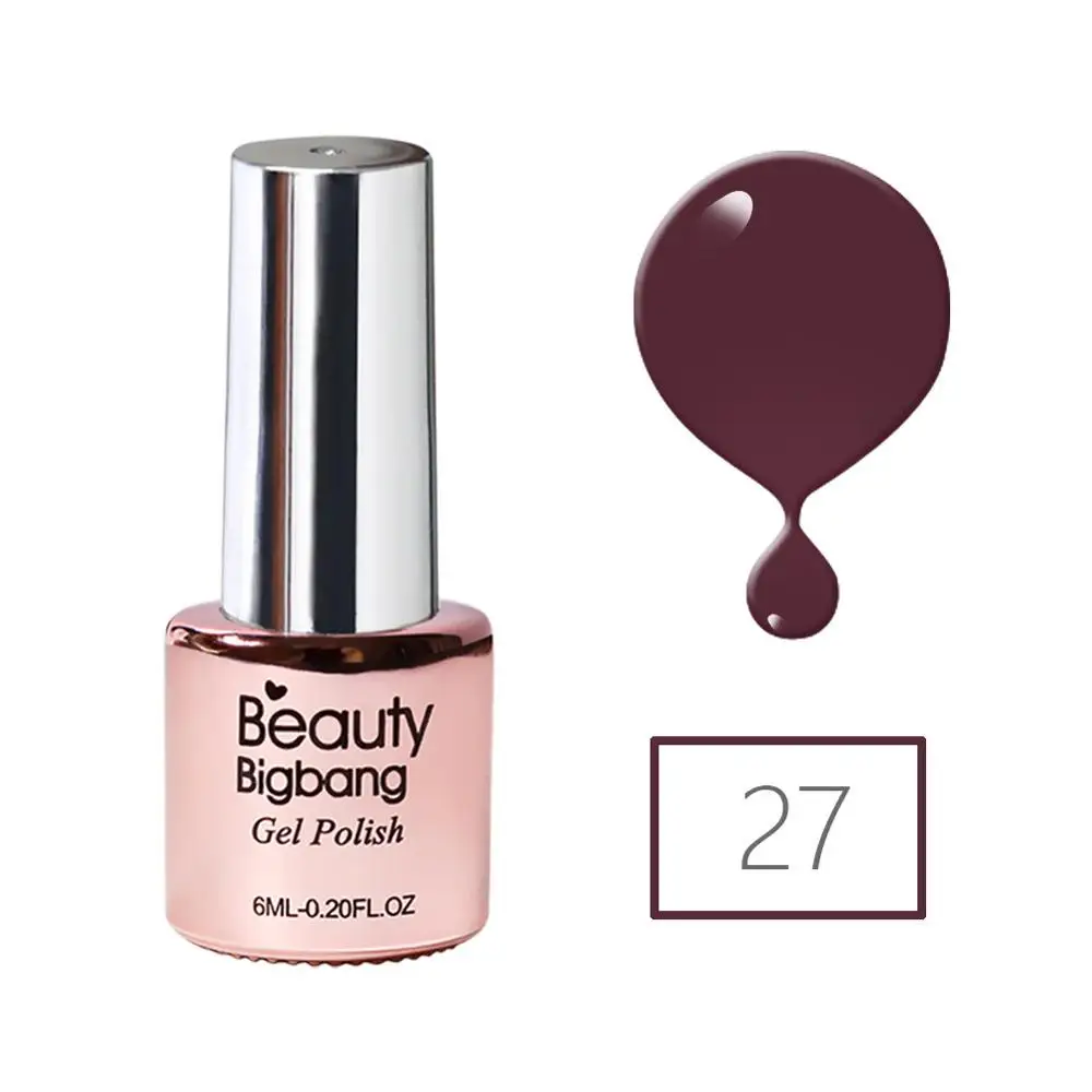 27 BeautyBigBang 6 мл 36 цветов замачивается сверху гель для ногтей УФ поли гель лак для маникюра эмаль полигель гель лак для верхнего покрытия мате ногтей - Цвет: 27