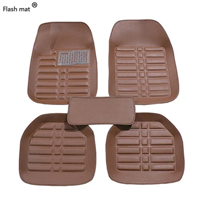 Brown Flash mat универсальный автомобильный коврик для Skoda все модели Октавия фабия превосходная kodiaq rapid yeti стайлинга автомобилей авто аксессуары - Название цвета: Brown