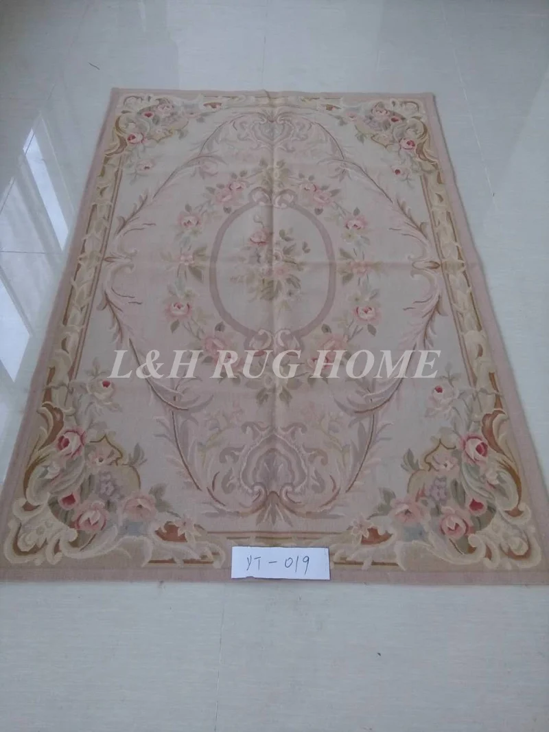 Бесплатная доставка 4'X6' шерстяной Aubusson ковер ручной работы 100% шерсть ковры и