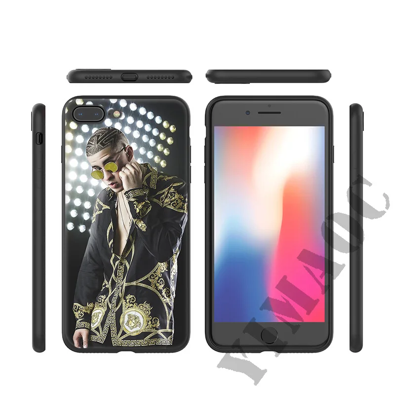 Мягкий силиконовый чехол YIMAOC Bad Bunny для iPhone 11 Pro Xr Xs Max X или 10 8 7 6 6S Plus 5 5S SE |