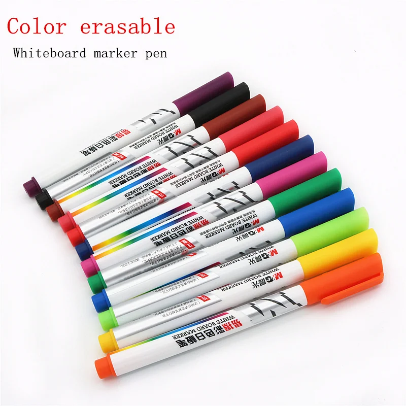 Color Whiteboard markers water-based erasable marker pen nontoxic writing and drawing learning pen for children