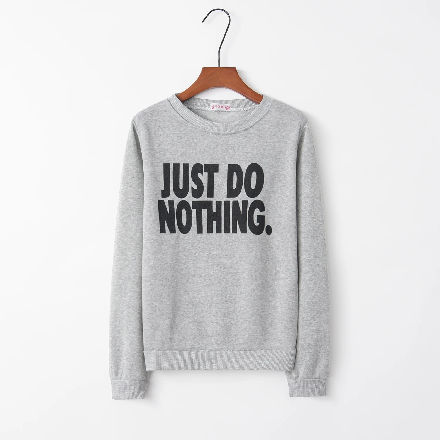 2016 осень и зима JUST DO NOTHING письмо бренд женские толстовки с длинными рукавами Белый