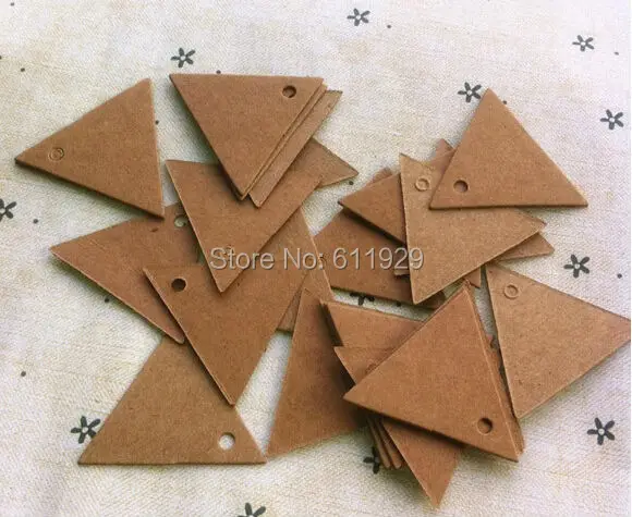 

free shipping 1000 pcs a lot 3.5cm blank kraft paper tags/gift decorated card/baking price tags/clothing labels printing