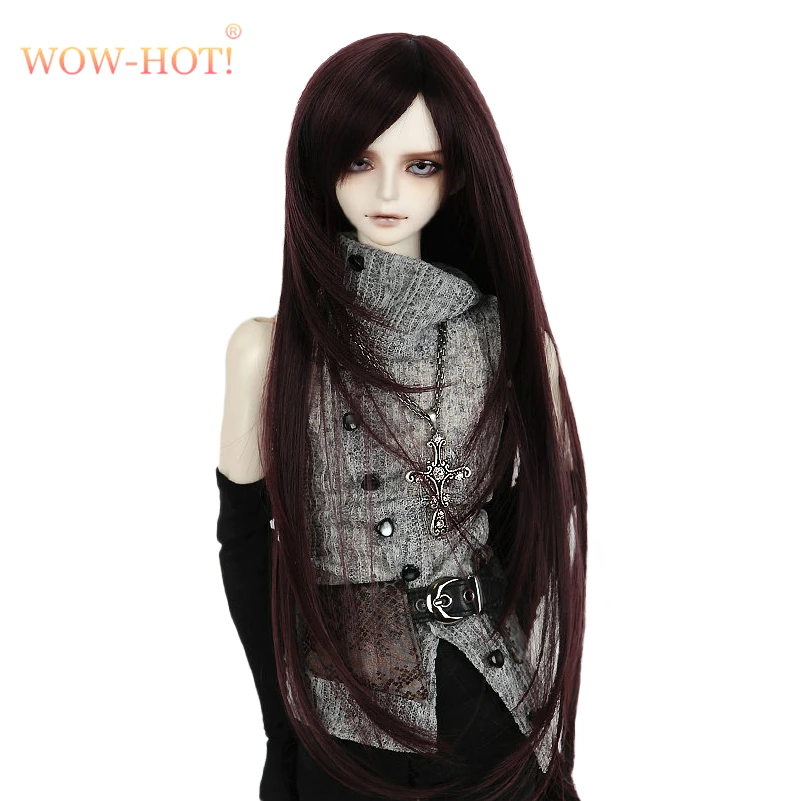 Фото 1/3 Bjd SD игрушечные волосы для кукол даль, высокотемпературная проволока, длинные, в стиле ретро, синтетические, масштаб 1/3, кукольный парик, ак... №1