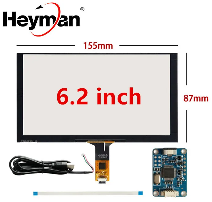 Планшет ПК навигация 6 2 дюйма 155 мм * 87 Raspberry Pi емкостный сенсорный дигитайзер