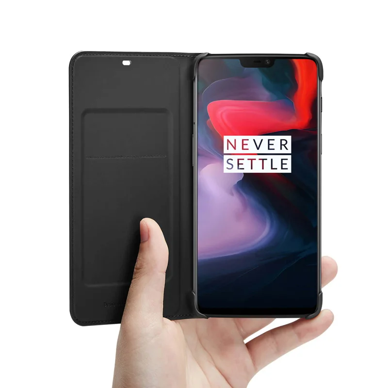 Oneplus 6 кожаный чехол 100% оригинал официальный откидная крышка экран защитный one plus