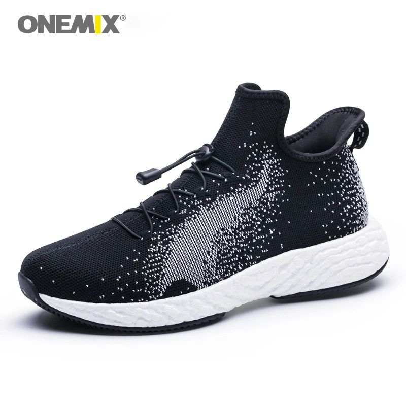 ONEMIX New Couples Running Shoes Breathable Sports Simple Sneakers Light Slip-on Athletic Sneaker Women Flats Men Jogging | Спорт и
