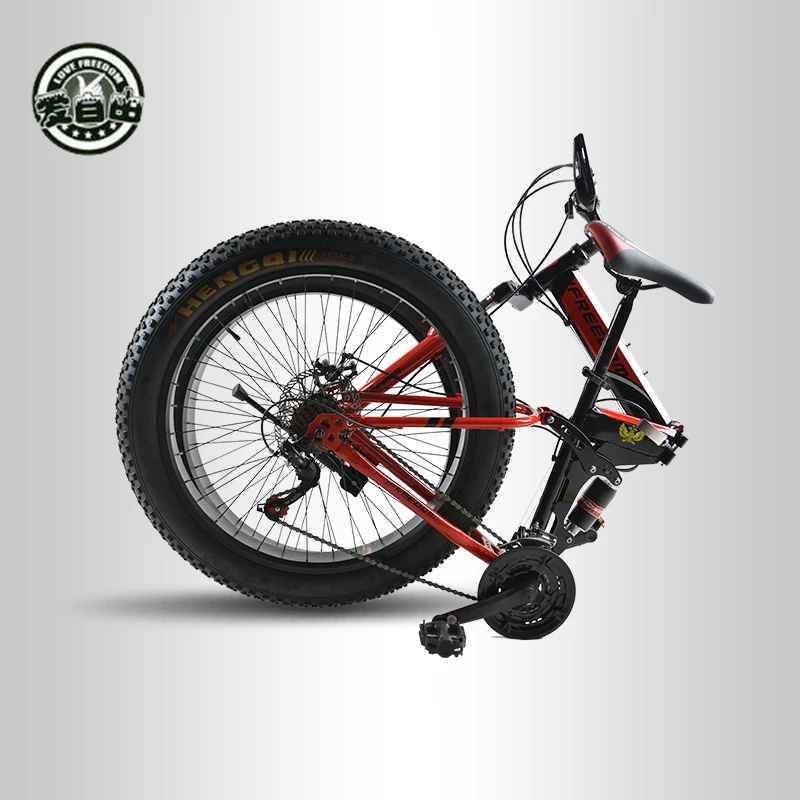 Love Freedom 21 скорости складной велосипед 26*4.0 fat tire bikes двойной дисковые тормоза