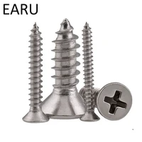 304 stainless steel round countersunk head phillips cross self taping tapping flat head screws bolt m1 23456mm