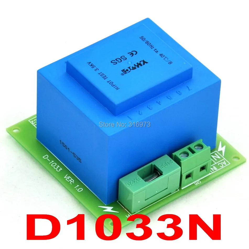 

Primary 230VAC, Secondary 9VAC, 20VA Power Transformer Module, D-1033/N, AC9V