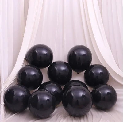 Matte black 10 шт. 10 дюймов 2,2 г матовый воздушный шар "Конфетти" уплотненный латексный шарик для дня рождения воздушные шары Свадебный декор баллон события вечерние поставки - Цвет: Matte black