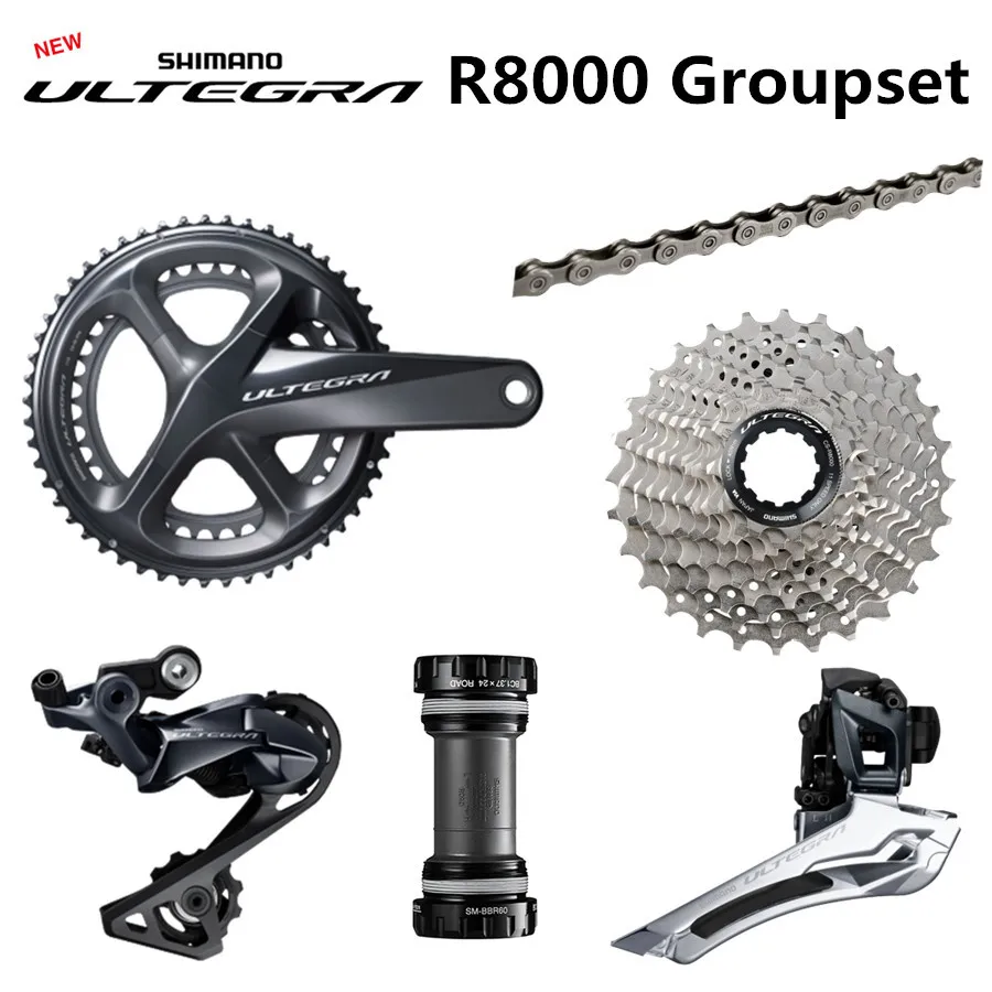 Новая SHIMANO R8000 указано ULTEGRA R8000 переключатели дорожный В переменного тока, 50-; большие размеры 34-52-36 53-39T 165 170 172,5 175 мм 11-25 11-28x11-32 T