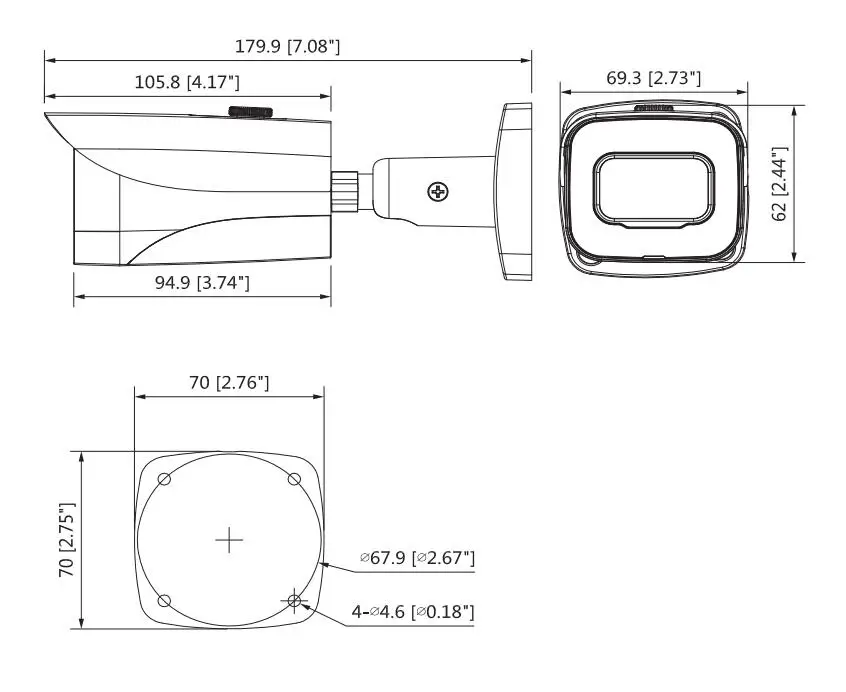 Dahua HAC-HFW2241E-A 2MP камера видеонаблюдения Starlight HDCVI IR Bullet Camera | Безопасность и защита