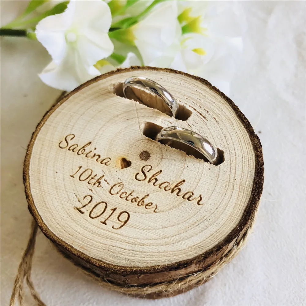 

Custom Ring Box Personalized Wedding Valentines Engagement Wooden Ring Bearer Box Rustic Wedding Ring Box Holder
