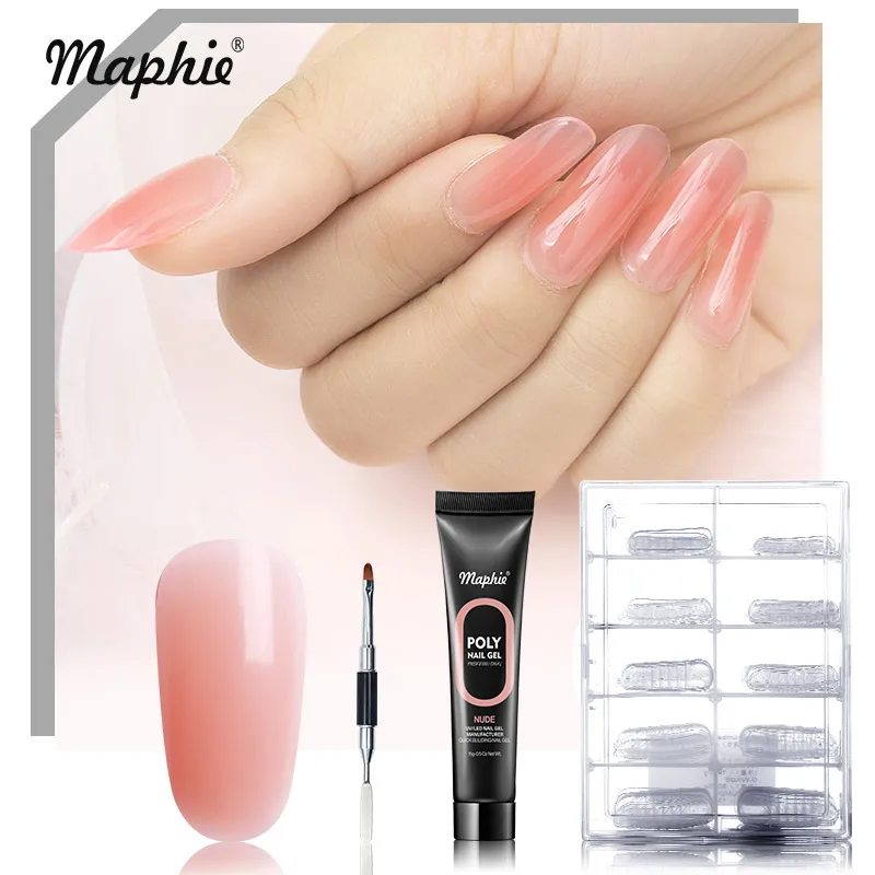 Maphie, 15 г, прозрачный удлиняющий УФ-гель для ногтей, розовый цвет, светодиодный Гель-лак для ногтей DIY, Полупостоянный гель для ногтей - Цвет: 003 3PCS SET