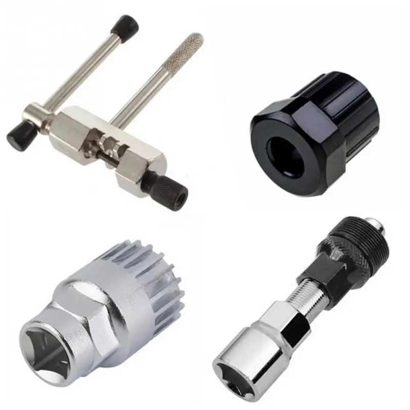 

4 PCS Bicycle Bike Repair Tool Cycling Bicycle MTB Mountain Bike Crank Wheel Puller Pedal Remover Multifunction tools sets