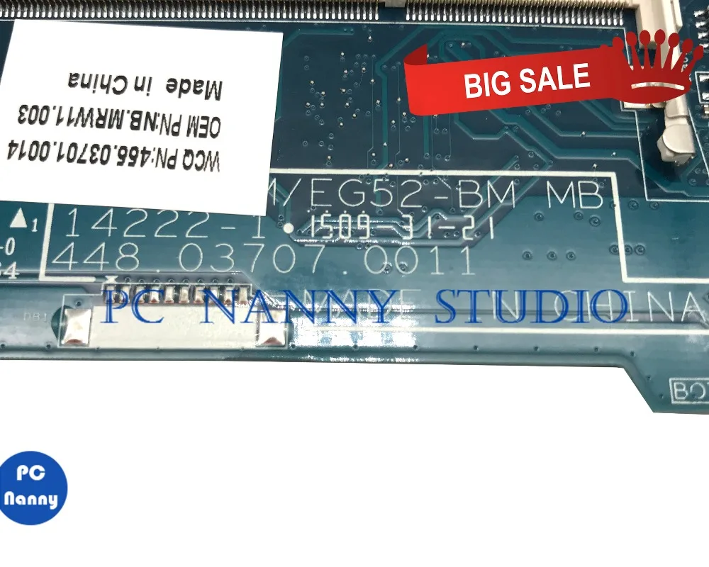 PCNANNY NBMRW11003 448.03707.0011 для ноутбука Acer aspire ES1-512 материнская плата N2940 процессор