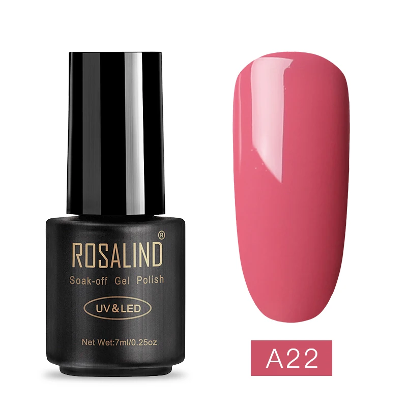 A22 ROSALIND Гель-лак Гибридный неоновый Гель-лак для ногтей Набор для маникюра Полупостоянный УФ светодиодный праймер верхнее покрытие ногтей художественный Гель-лак для ногтей - Цвет: A22