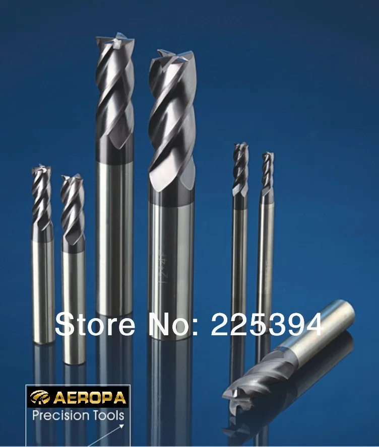 4F 8*8*25*60 HRC60 карбидные концевые фрезы из карбида плоскоугольные 4 флейты покрытие: