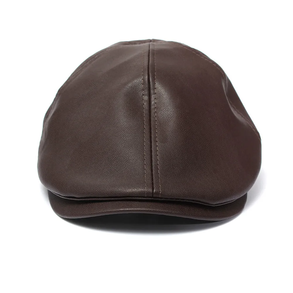 40 Beanie плоская кепка s мужской из натуральной кожи шляпы с утконосами береты ушанки черные повседневные кепки для мужчин винтажные зимние шапки для вождения