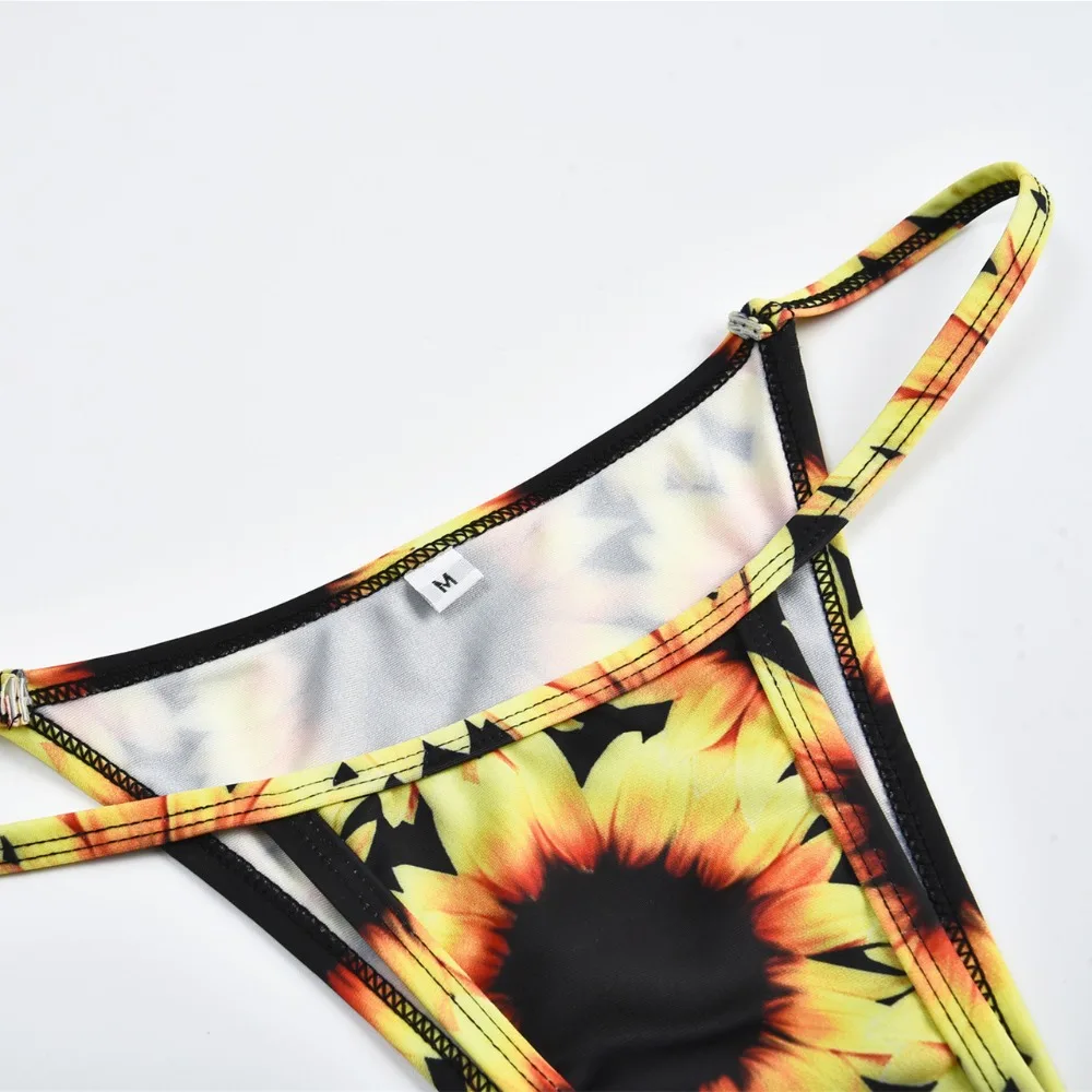 Купальники летние бикини 2019 цветочный купальный костюм для женщин плюс размер