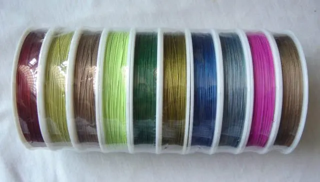 20rolls of 100M mixed color tiger tail beading wire 0.38mm | Jewelry Findings &amp Components