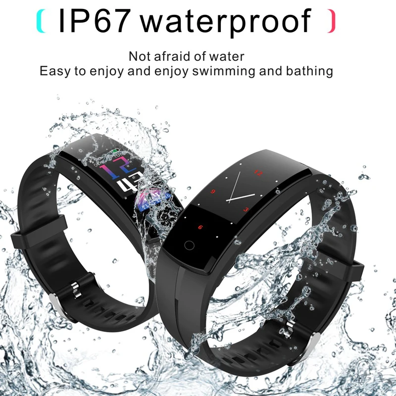 Смарт браслет Hartslagmeter Bloeddruk gps трек IP67 водопроводная Polsband Voor IOS Android PK QS90