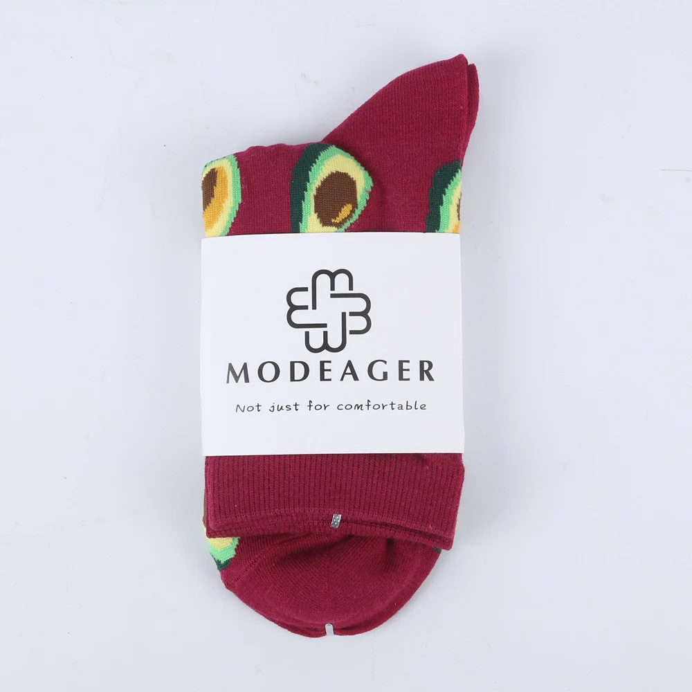 Modeager Harajuku, корейские милые женские носки с ананасом, авокадо, бананом, фруктами, 75% хлопок, высокое качество, забавные носки для девочек и девушек