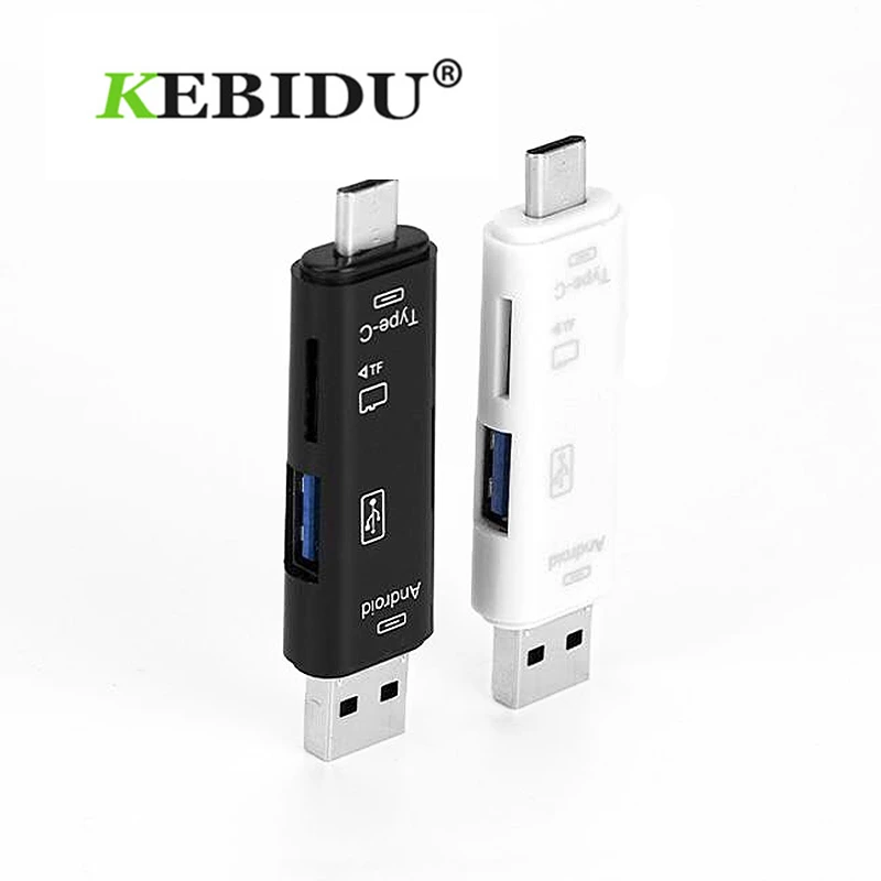 Кардридер KEBIDU USB 3 1 OTG устройство для чтения карт SD TF Micro Type C поддержка Mac10