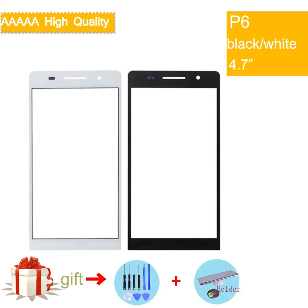 Передняя панель P6 P7 для Huawei Ascend стеклянная сенсорный экран линза Замена внешнее