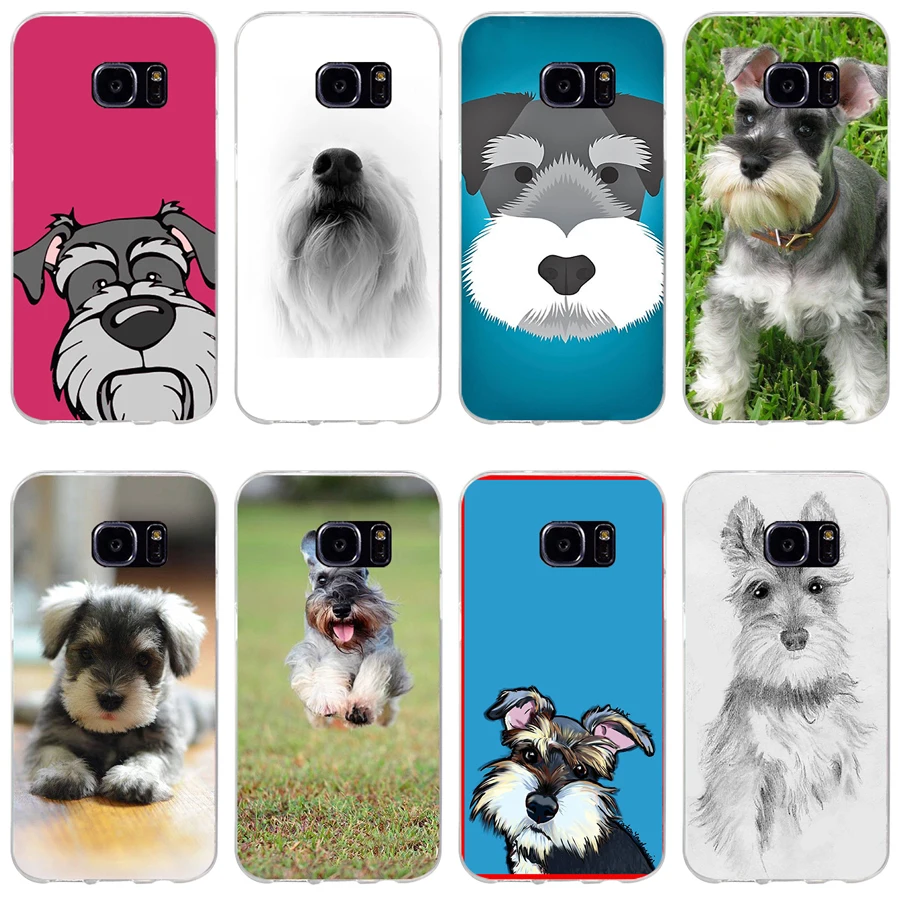 71H миниатюрный Schnauzer Мягкий ТПУ силиконовый чехол для samsung Galaxy s6 s7 edge s8 s9 plus |