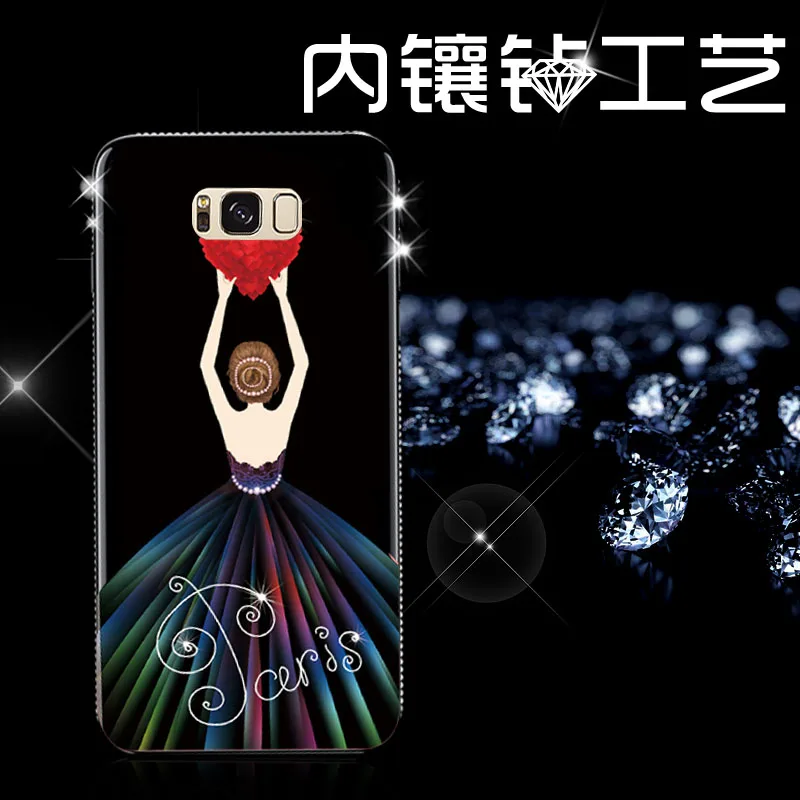Чехол из ТПУ со стразами для Samsung Galaxy S8 PLUS чехол Plus задняя крышка сотового