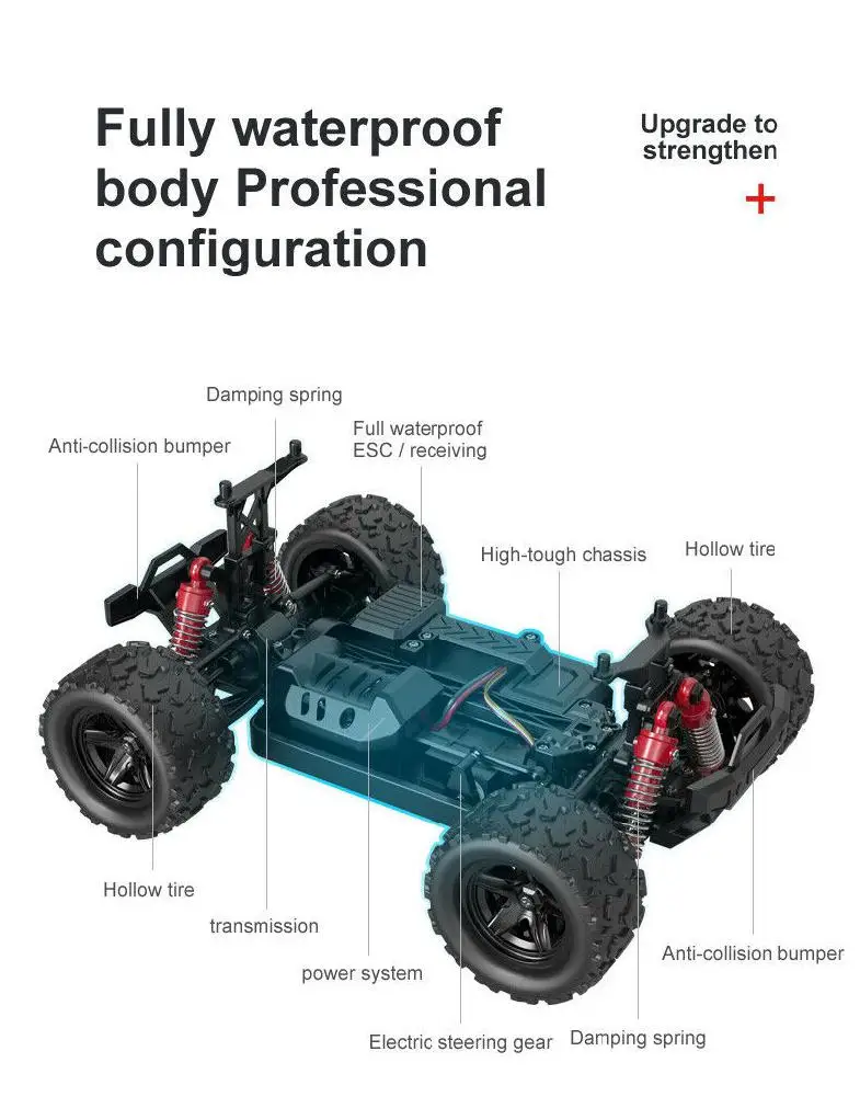 LeadingStar 40+ MPH 1/18 Масштаб RC Автомобиль 2,4G 4WD высокая скорость Быстрый пульт дистанционного управления Большой трек