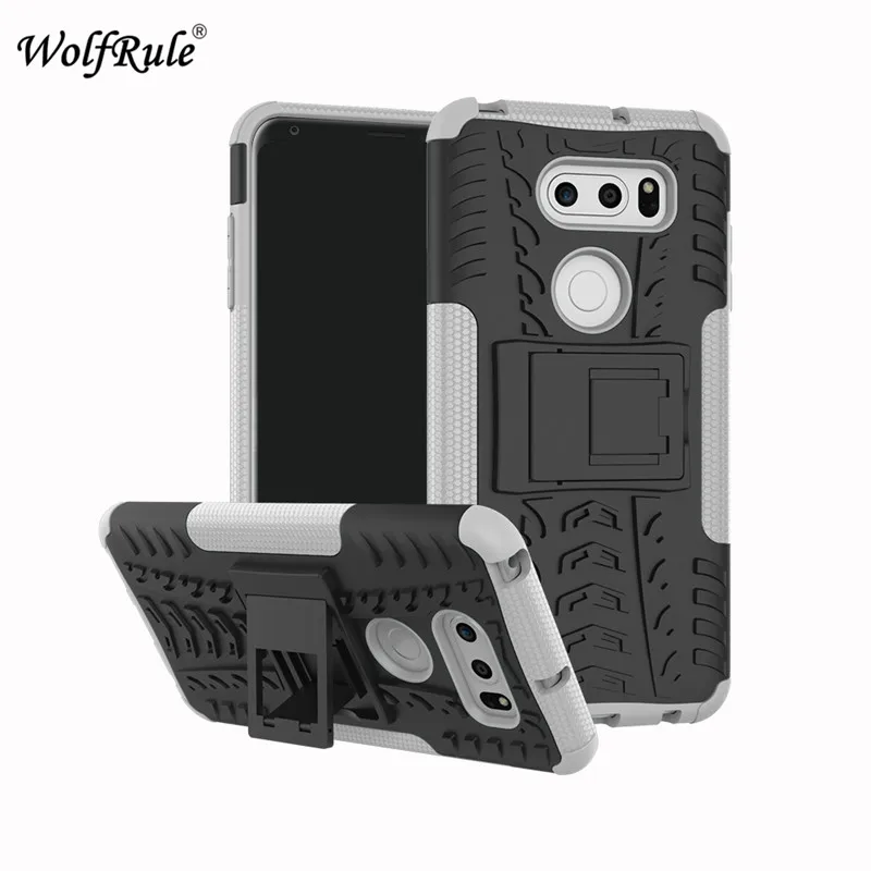 WolfRule For Phone Case LG V30 Cover Shockproof Silicone + Plastic Kickstand Case For LG V30 Case For LGV30 V 30 Mobile Shell images - 6