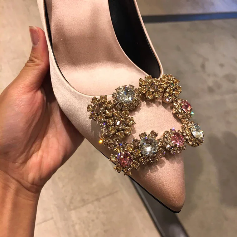 Mujeres Zapatos/элегантные шелковые женские туфли-лодочки свадебные туфли на высоком