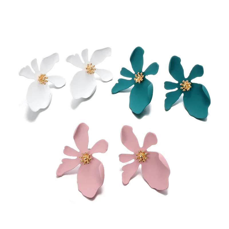 Docona женские Богемские летние Цвет Фул большие серьги подвески с цветочным