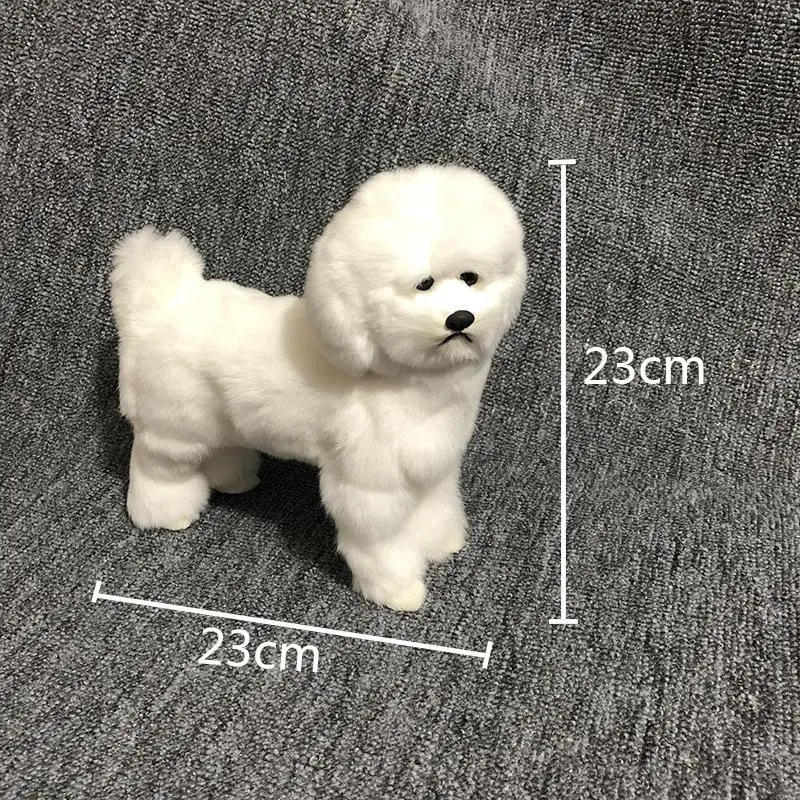 Sevrwell качество Моделирование животных плюшевая собака милые Bichon собаки плюшевые куклы игрушки для взрослых детей подарок на день рождения - Цвет: Bichon Frise 1