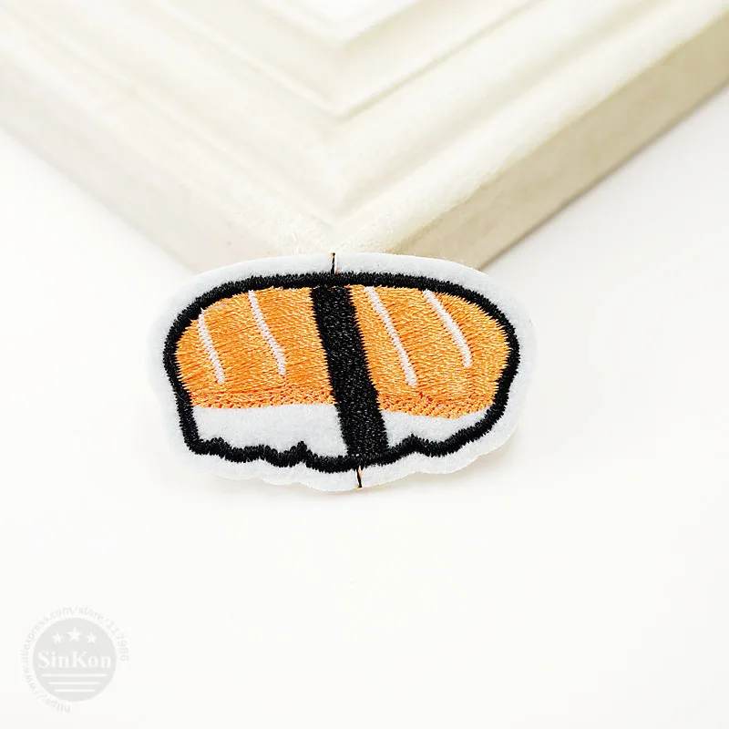 Суши 2.6x4.5cm значок Сделай Сам патчи одежда милый мультфильм патч ткань шитье